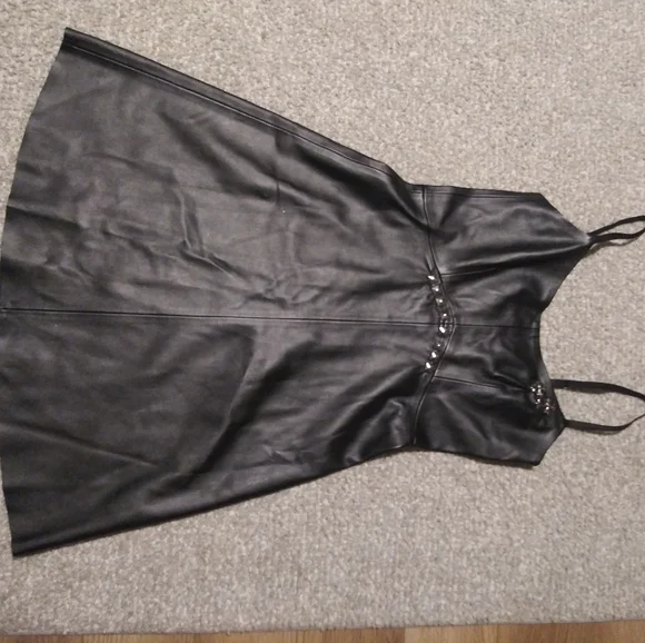 Current Mood | Dresses | Fauk Leather Studded Dress | Poshmark Current Mood | Dresses | Fauk Leather Studded Dress | Poshmark